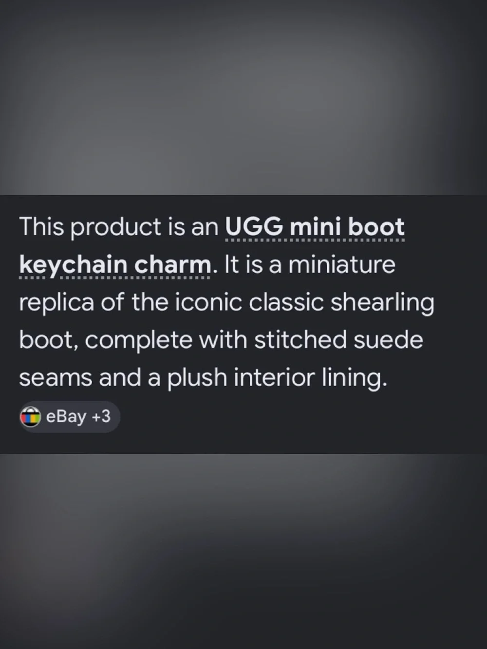 UGG Australia genuine tan suede Mini key chain boot VVGUC